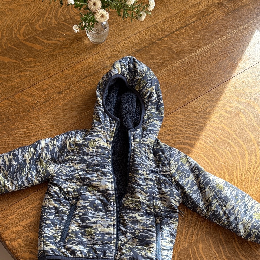 LL Bean Hooded Jacket reversible 4T